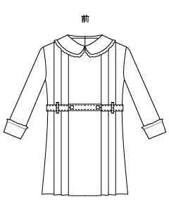 子供用　おでかけプリーツワンピース型紙と作り方