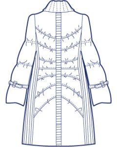 総裏ニット部分使いダウンコート型紙（パターン）