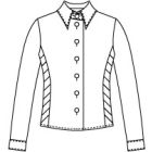 高めの台衿付き三面体シャツブラウス型紙と作り方【ダウンロード版】