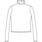 メンズサイズ・長袖ハイネックTシャツの型紙