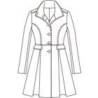 フィット&フレアーインバーテッドタックコート型紙と作り方