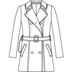 子供用 トレンチコート型紙と作り方