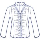 フロントギャザーブラウス型紙(パターン)【ダウンロード版】