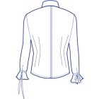 台衿付きテープ使いブラウス型紙(パターン)