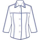台衿付きハシゴレース使いブラウス型紙(パターン)【ダウンロード版】