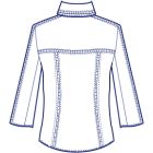 台衿付きハシゴレース使いブラウス型紙(パターン)