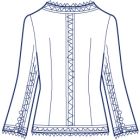 レース使いフリンジブラウス型紙(パターン)