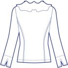 パフ衿ブラウス型紙(パターン)