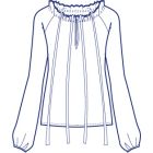 ラグラン衿ぐりシャーリングプルオーバー型紙(パターン)【ダウンロード版】