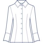 台衿付きシャツブラウス型紙(パターン)【ダウンロード版】