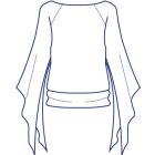 ラグランワイドスリーブブラウス型紙(パターン)