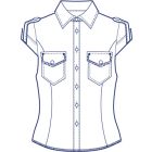 半袖ロールアップシャツブラウス型紙(パターン)【ダウンロード版】