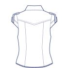 半袖ロールアップシャツブラウス型紙(パターン)