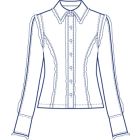 別布フリルシャツブラウス型紙(パターン)【ダウンロード版】