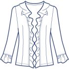 レースフリルブラウス型紙(パターン)【ダウンロード版】