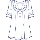 レース使いスモックブラウス型紙(パターン)【ダウンロード版】