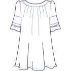 レース使いスモックブラウス型紙(パターン)