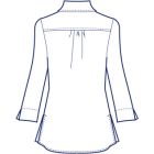 シンプルヨークシャツブラウス型紙(パターン)