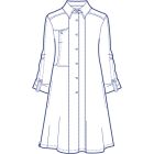 ロールアップ&ドロップダウンショルダーチュニック型紙(パターン)【ダウンロード版】