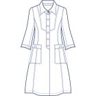 台衿付きロングシャツブラウス型紙(パターン)【ダウンロード版】