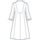 台衿付きロングシャツブラウス型紙(パターン)