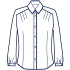 ラグランタックブラウス型紙(パターン)