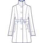 総裏スタンドカラーコート型紙(パターン)