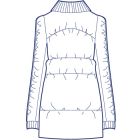 総裏ニット衿ダウンコート型紙(パターン)