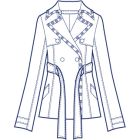 ショートトレンチコート型紙(パターン)【ダウンロード版】
