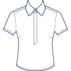 前立て比翼仕立て半袖ポロシャツ型紙(パターン)