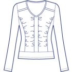 シフォンギャザーカットソー型紙(パターン)