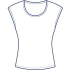 フレンチスリーブラウンドネックカットソー型紙(パターン)