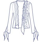 フリルテープカーディガン型紙(パターン)【ダウンロード版】