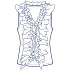 Vネックフリルタンクトップ型紙(パターン)