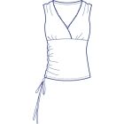 脇シャーリングカシュクールタンクトップ型紙(パターン)