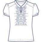 パフスリーブヘンリーネックカットソー型紙(パターン)