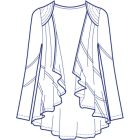 ドレープカスケードカーディガン型紙(パターン)