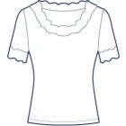 ラウンドネックレーステープ乗せカットソー型紙(パターン)【ダウンロード版】