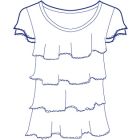 ティアードカットソー型紙(パターン)