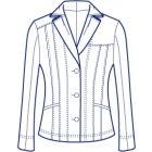 立体的なダーツ衿のジャケット型紙(パターン)【ダウンロード版】