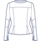 テープ使いラウンド衿のライダースジャケット型紙(パターン)