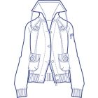 リブとボア使いファスナー明きラグランジャケット型紙(パターン)【ダウンロード版】