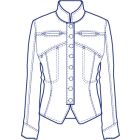 ヨーク付きストレッチジャケット型紙(パターン)【ダウンロード版】