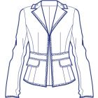 ウエスト切替総裏ジャケット型紙(パターン)【ダウンロード版】