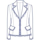 総裏テーラードフリンジジャケット型紙(パターン)