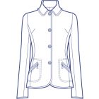 丸衿キルティング総裏ジャケット型紙(パターン)