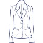 ブレード使い総裏テーラードジャケット型紙(パターン)