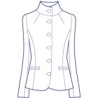 スタンドカラーゴージダーツ総裏ジャケット型紙(パターン)【ダウンロード版】