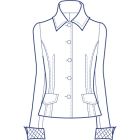 高め衿の袖口別布使い総裏ジャケット型紙(パターン)【ダウンロード版】