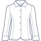 七分袖シャツジャケット型紙(パターン)